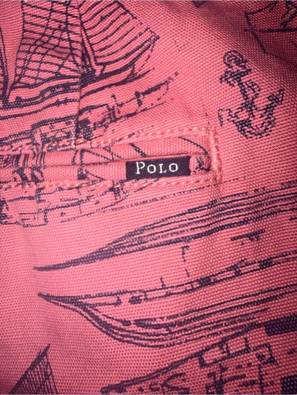 Polo Ralph Lauren Men’s 32 Pink/salmon Nautical Sailboat Print Shorts